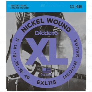 [D'Addario] 다다리오 일렉트릭 기타현 Nikel Wound Medium/Blues-Jazz Rock 11-49 - EXL115